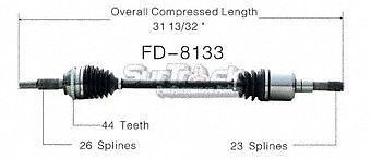 Left New CV Complete Assy TrakMotive FD8133