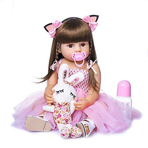 Zero Pam Weighted Reborn Baby Girl Doll Realistic Baby Doll Reborn Newborn Doll Like a Real Baby Anamatical Correct Doll with Clothes and Accessories