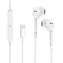 USB C Headphones for iPhone 15 16, Wired Earbuds Type C with Mic & Volume Control, In-Ear Earphones Wired USBC Ear Buds Compatible with iPhone 16/15 Pro/Pad/S25 S24 S23 S22/Pixel 7 8 9 Corded Headsets