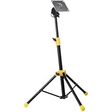 Generic Electronic Mounting Stand with Plate Mount Holder Metal Compact Multi Pads Electronic Drum Module Height Adjustable, Black Yellow