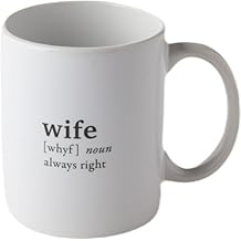 Tableau Wife Mug, 11-Ounce, White, Set of 4
