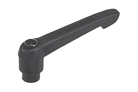 Kipp 06600-1061 Plastic Adjustable Handle with M6 Internal Thread,#34;Novo Grip" Style, Steel Components, Metric, Size 1, Anthracite Gray Color