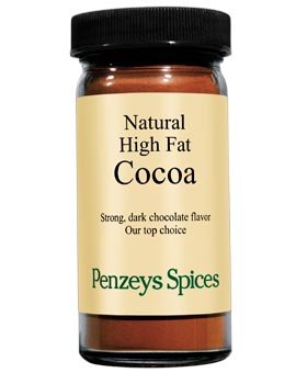 Natural Cocoa Powder By Penzeys Spices 2.1 oz 1/2 cup jar (Pack of 1)
