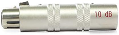 AT-10 in-line Audio Signal attenuator for Balanced Circuit (10dB)