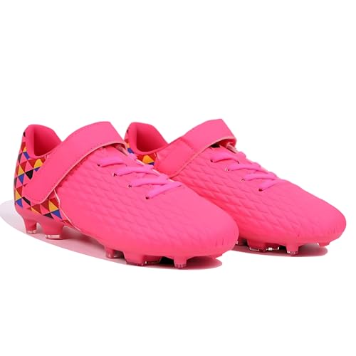 Unisex-Child Athletic Outdoor Training Soccer Cleats for Youth | LittleBig Kid Firm Ground Football Shoes | Lightweight