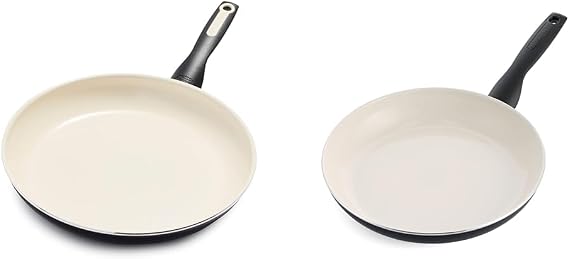GreenPan Rio 12" & 10" Healthy Ceramic Nonstick Frying Pan Skillet Bundle, PFAS-Free