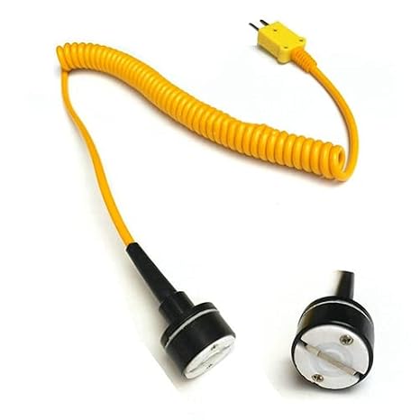 WRNM-209 Magnetic Surface K-Type thermocouple Thermometer Pyrometer Probe adsorbable Temperature Sensor Surface thermocouple Lead Length Approx. 2000mm Measuring Range: -50~250C