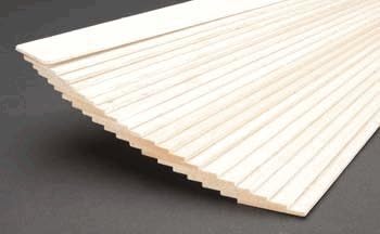 Balsa Wood 1/8" X 2" X 36" (10 Count) - 1123