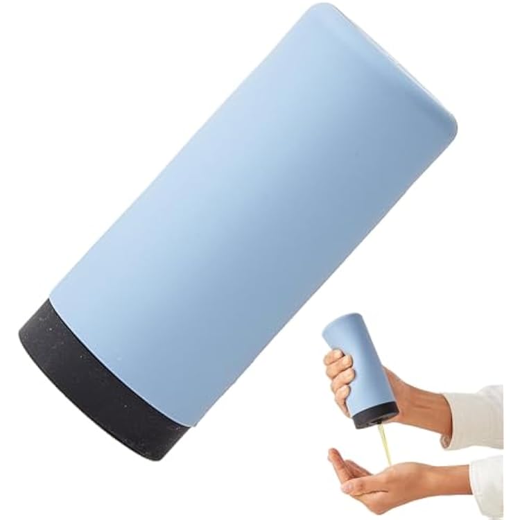 Refillable Dish Washing Liquid Dispenser, Silicone Divided Bottle, Easy Squeeze Soap Dispenser Color:Blue
