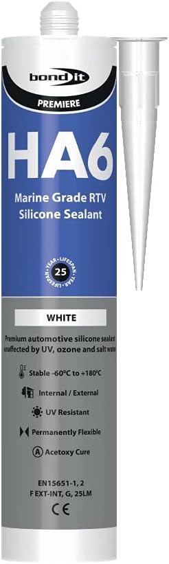 Bond It BDHA6WH HA6 Marine Silicone, 310ml, White