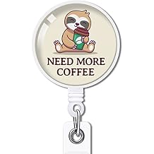 YAZMEEN Retractable Badge Reel with Alligator Clip - Funny ID Badge Holder for Office Worker, Nurse, Doctor, Teacher, Student - Clear Card Holder