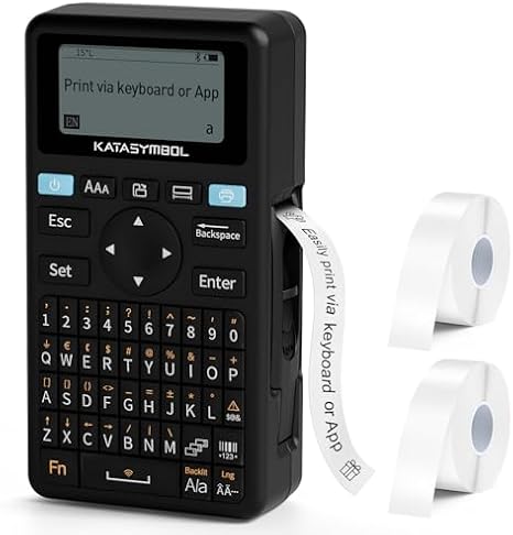 SUPVAN Label Maker E11 with 2 Rolls White Continuous Label