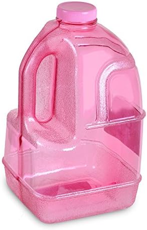 1 Gallon BPA Free Reusable Plastic Drinking Water Big Mouth Dairy Bottle Jug Container with Holder