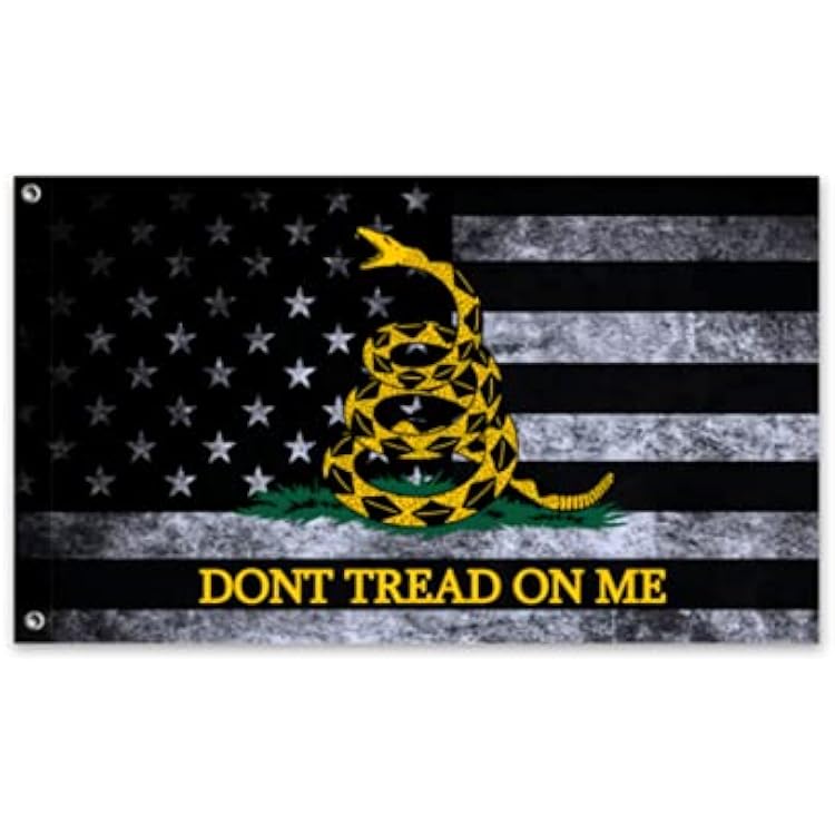 Gadsden Flag Dont Tread on Me Polyester Yard Flag Outdoor Flag Durable Flag 3x5 Without Flagpole Garden Flag Holiday Decoration Garden Decoration Banner Flag Style2, One Size