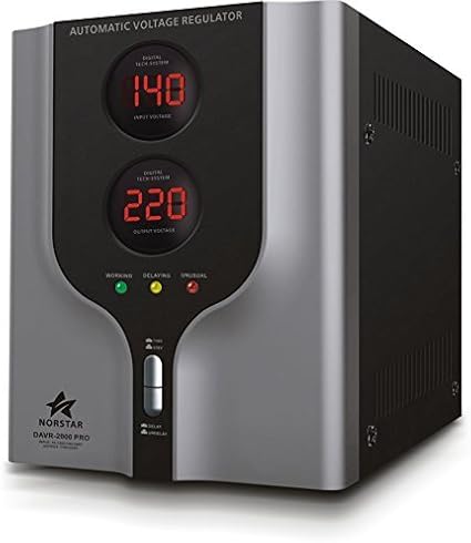 Norstar DAVR-2000 2000 Watt 110/120 to 220/240 or 220/240 to 110/120 Step UP and Down Voltage transformer and Automatic Voltage Regulator Stabilizer