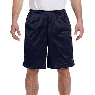 Champion Mens Long Mesh Shorts with Pockets Navy