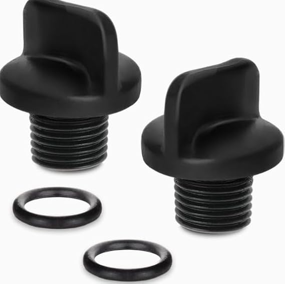 R0446000 Pool Pump Pipe Plug with O-Ring Replacement for Jandy Zodiac Filter Pumps, Polaris Booster Pump & Water Purification System, Pool Spa Heater Drain Plugs (2 Pack), Black