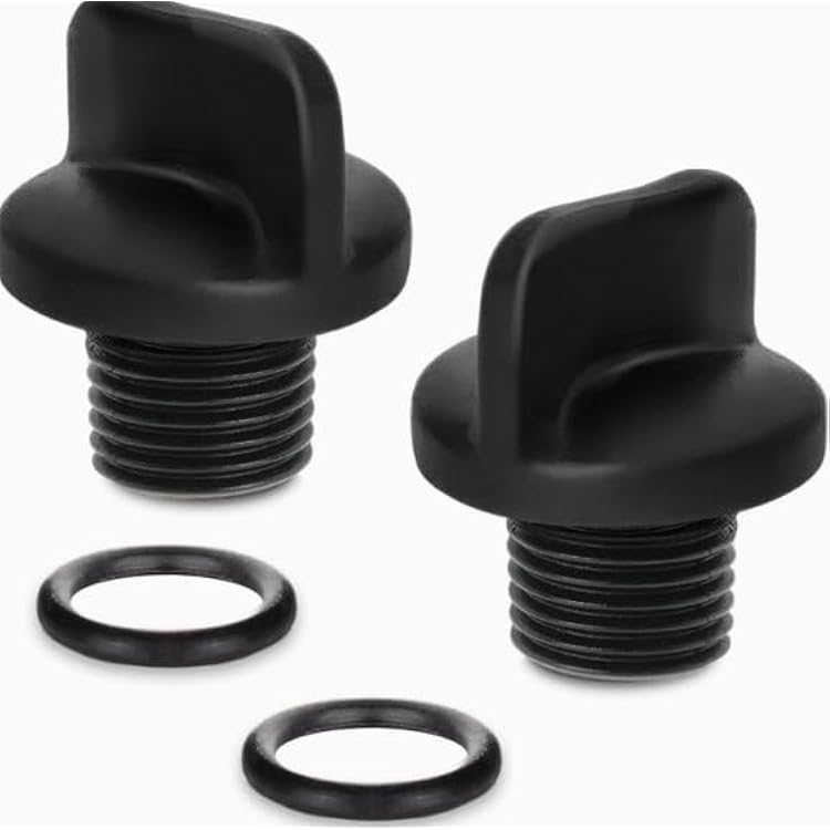 R0446000 Pool Pump Pipe Plug with O-Ring Replacement for Jandy Zodiac Filter Pumps, Polaris Booster Pump & Water Purification System, Pool Spa Heater Drain Plugs 2 Pack, Black