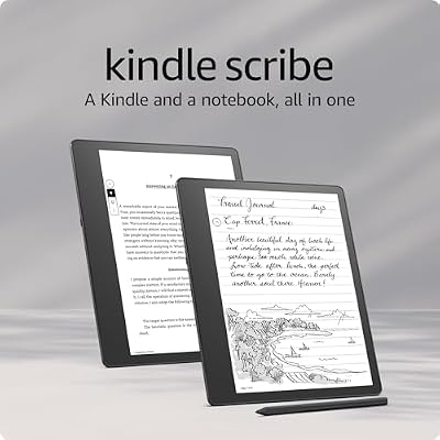 Like-New Amazon Kindle Scribe (16 GB) - 10.2 300 ppi Paperwhite display, a Kindle and a notebook all in one, convert notes to text and share, includes Premium Pen