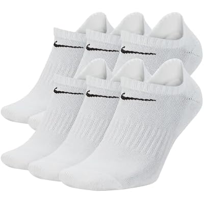 Nike Adult Everyday Cushioned Training No-Show Socks 6-Packs | Mens Womens
