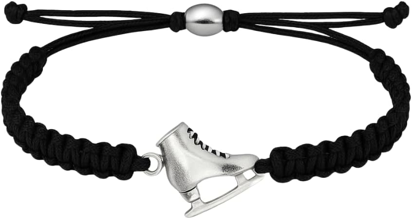 Infinity Collection Figure Skating Charm Bracelet, Ice Skating Jewelry, Adjustable Skate Bracelet, Figure Skater Gift