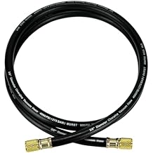 Upgraded 15660 3/8in Heavy Duty Charging Vacuum Hose, 3/8" to 3/8" Fittings,5 FT, 600 PSI Working Pressure, 3000 PSI Burst Pressure,Compatible with Most Refrigeration&Air Conditioning Equipment