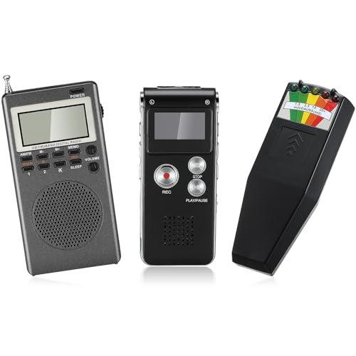 Saillong 3 Pcs Ghost Hunting Equipment Include 1 Pcs Spirit Ghost Hunting Box 1 Pcs Digital Voice Recorder 1 Pcs LED Emf Magnetic Field Hunting
