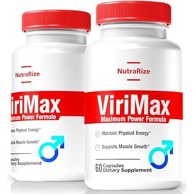 NutraRize 2 Pack ViriMax - Official Performance Formula for Men, Natural Male Supplement to Maintain Energy Level, Stamina & Overall Health, Premium Viri Max Supplement, Reviews 120 Capsules