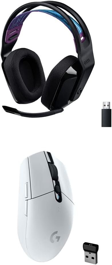 Logitech G535 Lightspeed Wireless Gaming Headset with Logitech G305 Lightspeed Wireless Gaming Mouse