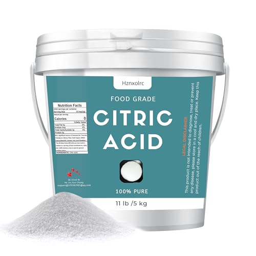11 lb Citric Acid Powder Food Grade, Citric Acid for Cleaning, 100% Pure, Natural Preservative, Ideal for Cooking and Baking, Citric Acid for Bath Bombs and Canning