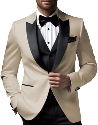 Men Wedding Tuxedo Suit Set Slim Fit 3 Piece Suit Prom Tuxedo Men Formal Business Suits Dinner Party