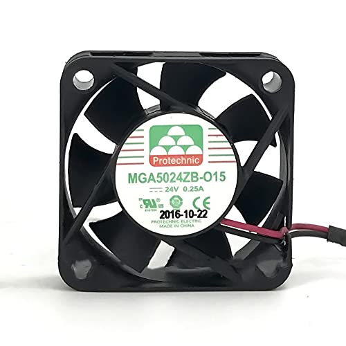 for Yongli MGA5024ZB-O15 5015 5cm 24V 0.25A 2-Wire Inverter Fan