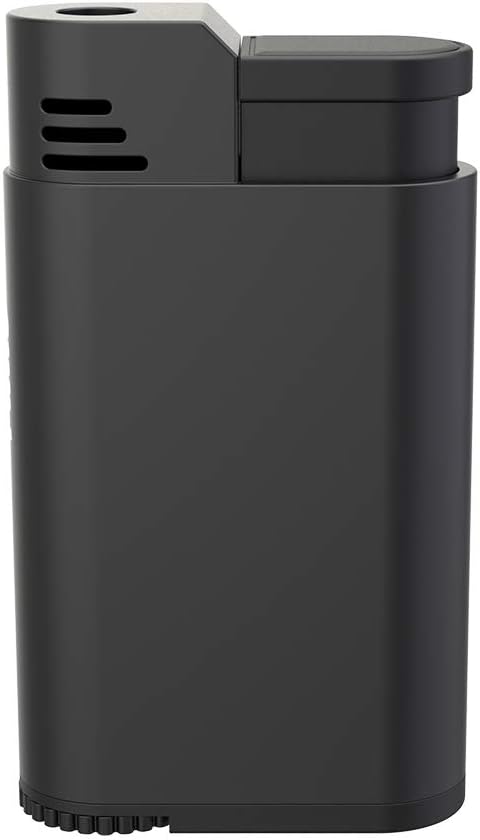 Palio Torcia Single Jet Flame Lighter, Refillable, Adjustable Torch Flame, Wind Resistant, Simple, Functional, Pocket Size, Durable Metal Body, Black