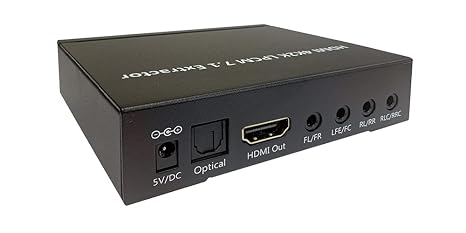 HDMI LPCM 5.1 7.1 to Analog Surround Decoder with Repeater Function