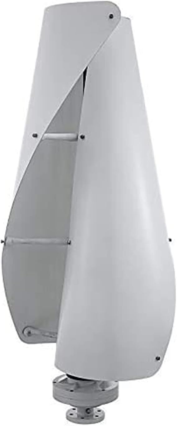 5000W No Noise Spiral Wind Turbines,12V 24V 48V 2 Blade Home Wind Turbines with Controller (White)