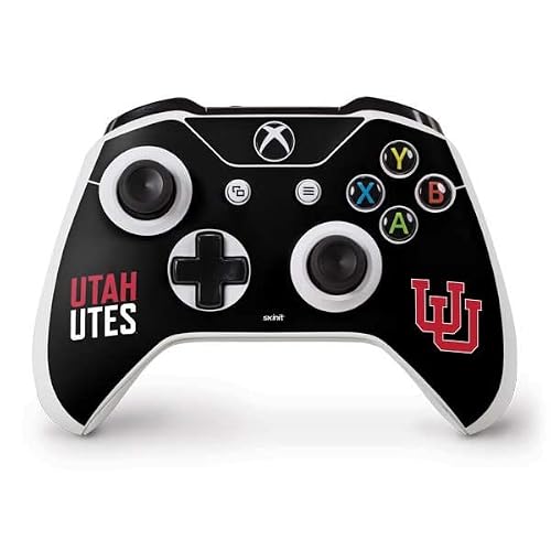 Skinit Decal Gaming Skin Compatible with Xbox One S Controller - Officially Licensed College University of Utah Interlocking U Design