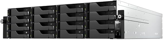 Asustor Lockerstor 16 Pro Gen2 AS7216RDX 16 Bay NAS, AMD Ryzen 7 Pro 7745 8-Core 3.8GHz CPU, Dual 1GbE Ports, Dual 10GbE Ports, 16GB RAM ECC DDR5, 3U Rackmount Server Enterprise NAS (Diskless)