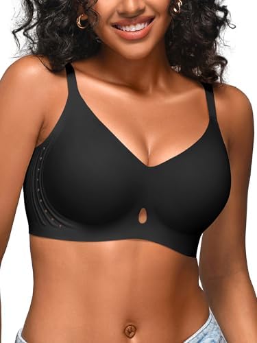 Wireless Jelly Bras for Women - S-2XL Seamless Bra No Underwire Full Coverage Supportive Comfort T-Shirt Bralette