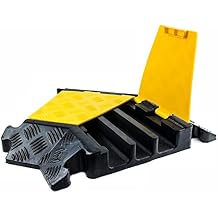 Troy Safety Rubber Cable Protectors | Rubber Speed Bump (1 Piece, 3 Channel-Left 45 Degree Turn)