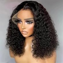 Women 13X4 Hd Lace Front Wigs Natural Black Deep Wave Wigs Deep Curly Wavy Wig Pre Plucked Hairstyle