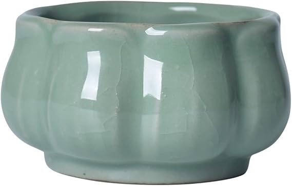 Lotus Incense Burner, Ceramic Incense Holder for Sticks, Procelain Glaze Censer Holder for Home Office Yoga Spa Temple Incense Fountain