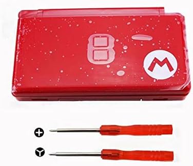 Full Housing Case Cover Shell with Button Replacement for DS Lite NDSL Gaming Console - Red