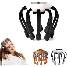 Head Massager, Electric Scalp Massager,Octopus Head Massagers Scalp,Electric Scalps Massagers with 10 Vibrating Points, 5 Modes and Smart Timing, Relieves Scalps Pressure