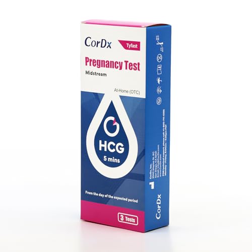 CorDx One-Step Early Detection Pregnancy Test Kit, Midstream Urine Tests for Easy At Home hCG Level Testing, Tester for Pregnant Women, Clear, Fast and Reliable Result with Over 99% Accuracy, 3 Pack