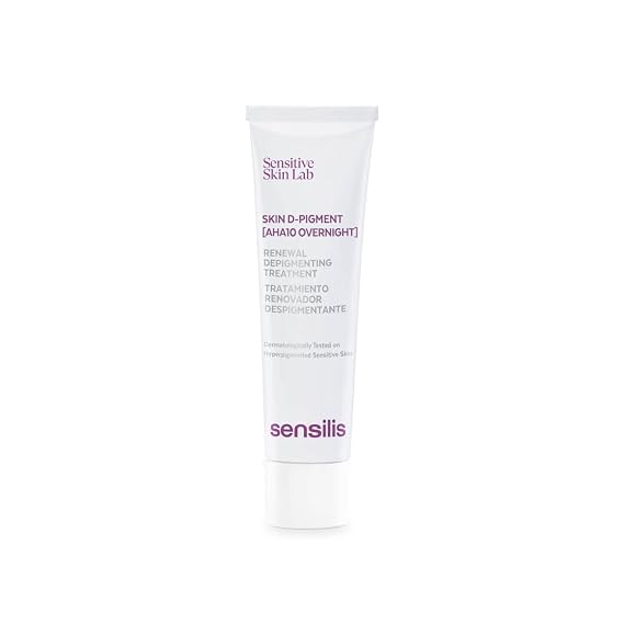 Sensilis Skin D-pigment Aha10 Overnight 30ml | Detigmenting, Anti-Blemish, Soothing, Exfoliating, Regenerating, Sensitive Skin, Night Use, Facial, Anti-Blemish