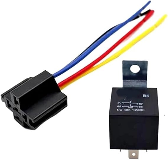 40A Automotive Relay 12V 24V 4pin 5Pin Car Relay with Relay JD 1912 1914 2912 2914 Universal(5P Relay with Harness,24V)