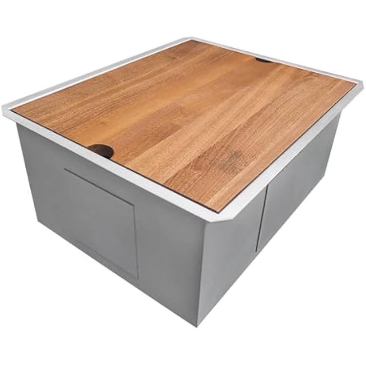 Ruvati 21-inch Workstation Bar Prep Undermount 16 Gauge Ledge Kitchen Sink Stainless Steel Single Bowl - RVH8307
