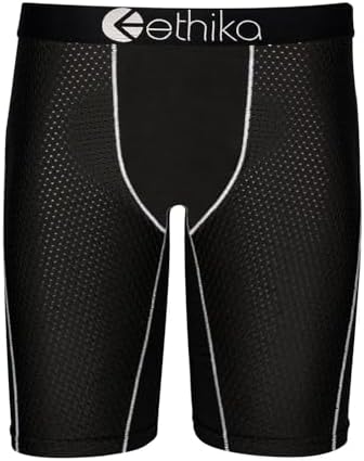 Ethika Mens Boxer Brief, Knee Length, 4-Way Stretch Performance Underwear with Graphic Prints - The Refresh