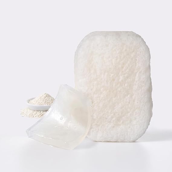 White Konjac Body Sponge | Natural Konjac Cleansing Sponge for Body | Gentle Exfoliating Bath Sponge for Daily Skincare | Plant Based Body Sponge | 1 Count
