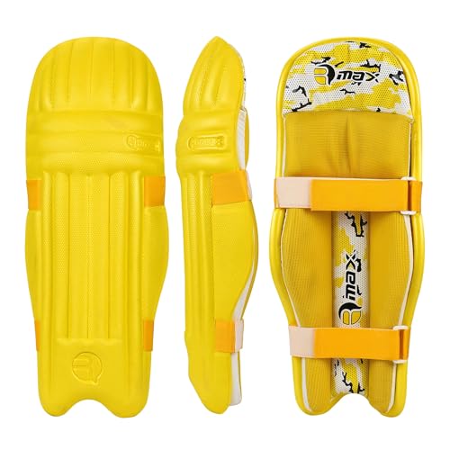 RMAX Cricket Batting Legguard Pad Full Size Yellow